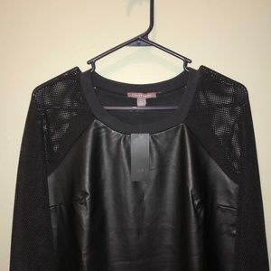 Tinley Road Leather and Mesh Shirt